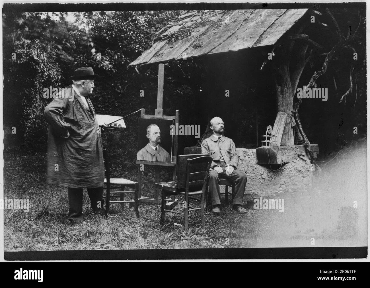 Antoine Lumie`re [Lumi&#XE8;RE] Gemälde Porträt des posierten Mannes, 1905. Stockfoto